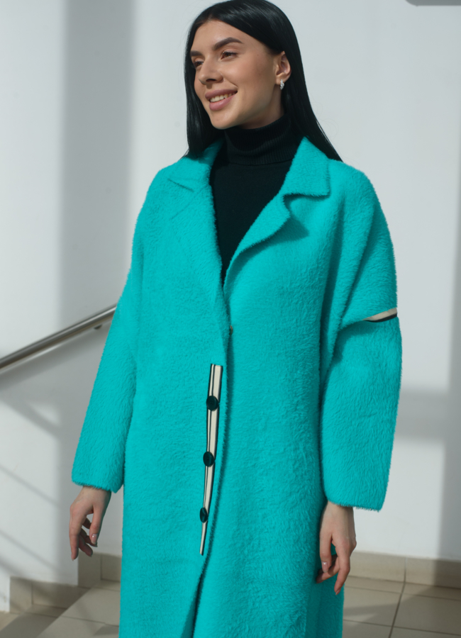 Женский кардиган оверсайз с английским воротником  модель № 22479 универмаг малина