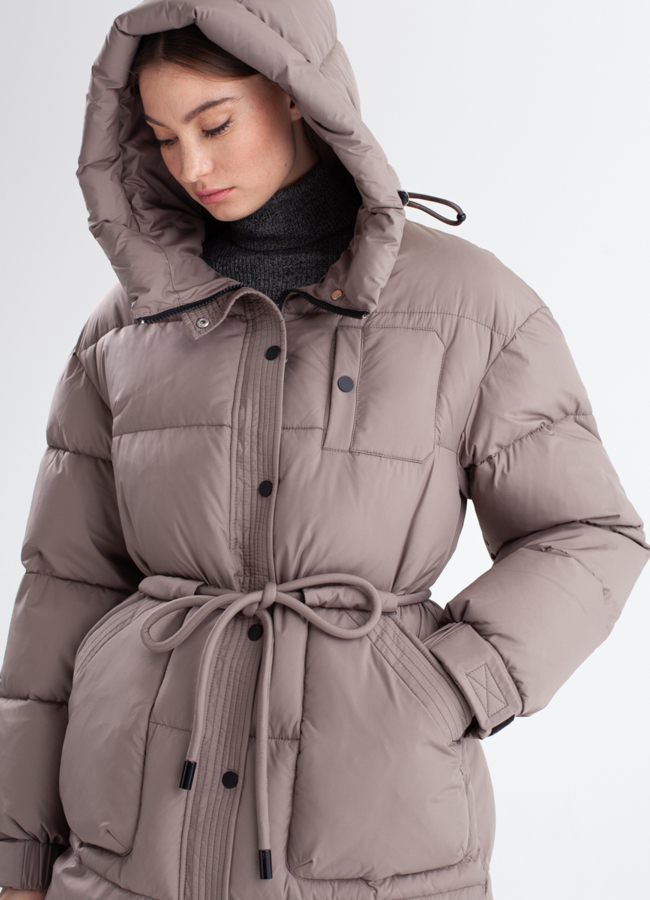 Женский пуховик с капюшоном модель № 23339 в рассрочку