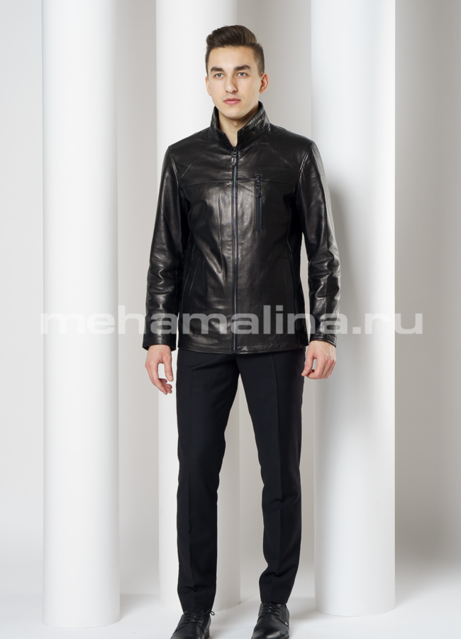 Куртка из натуральной кожи на молнии модель № 1893 в кредит