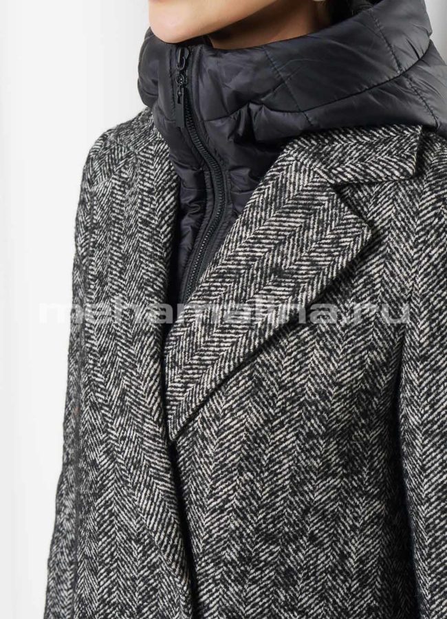 Расклешенное пальто на кнопках модель № 413 универмаг малина