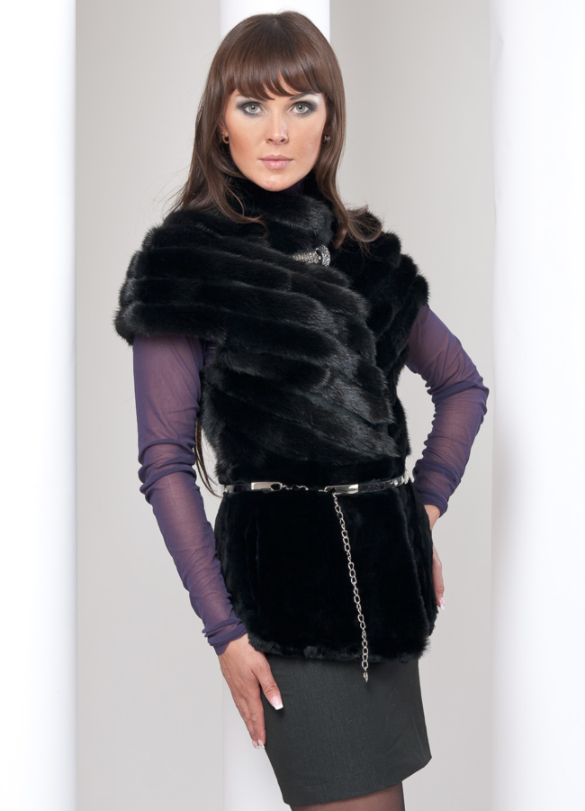 фото Жилет из норки модель № M-2