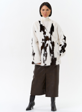 Жакет из меха норки в расцветке 