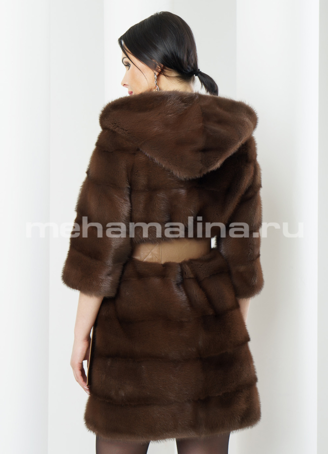 Шуба из норки поперечка модель № S-381 в кредит