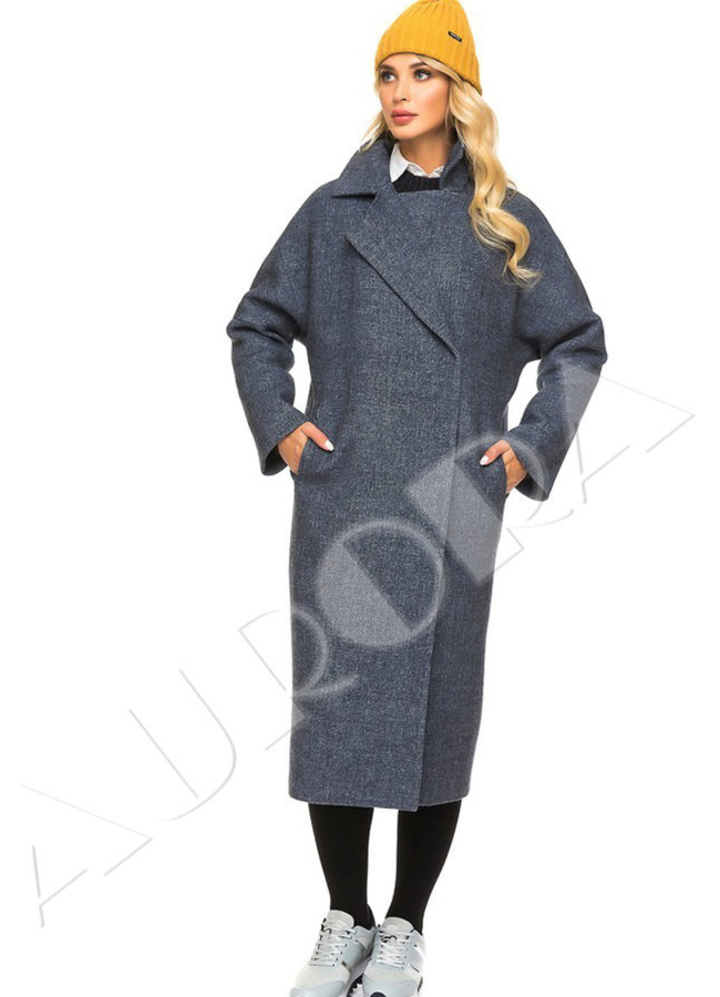 Демисезонное пальто модель № BP-176 меха малина