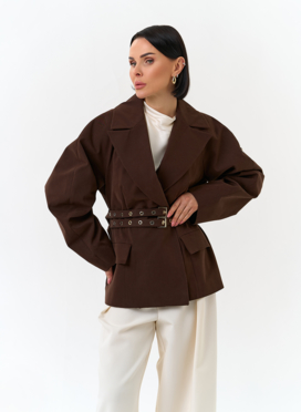 Женская куртка с объемными рукавами