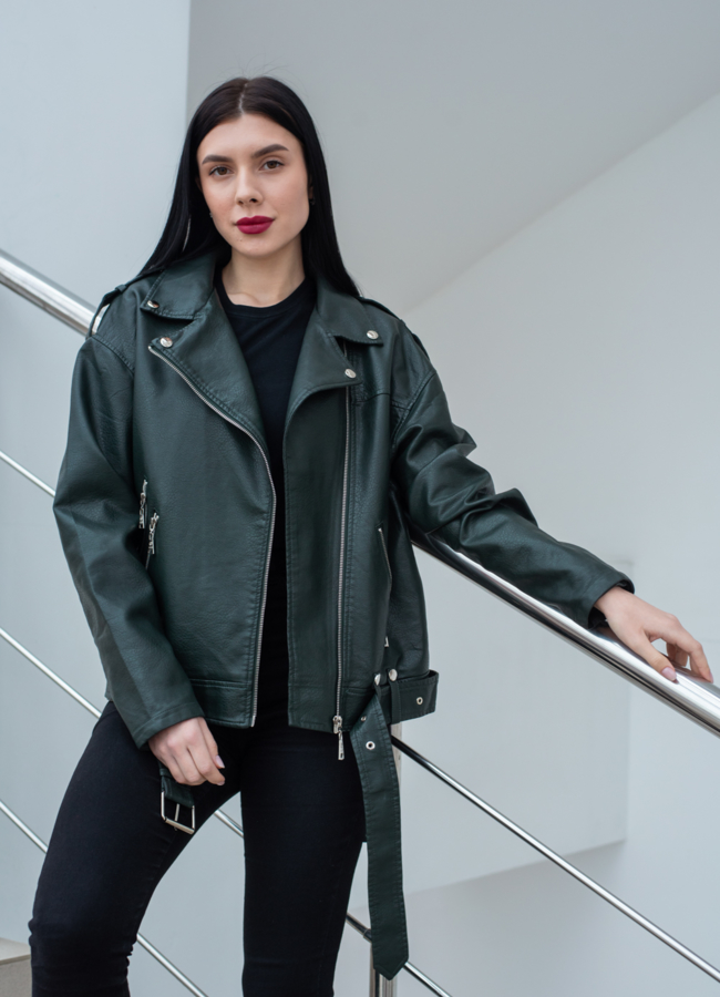 Женская куртка - косуха из эко кожи модель № 22824 универмаг малина