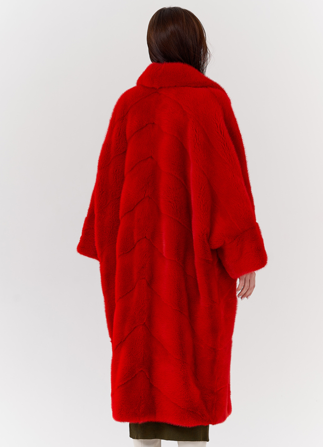 Норковая шуба с английским воротником  модель № 24223 в кредит