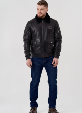 Мужская куртка - пилот из натуральной кожи
