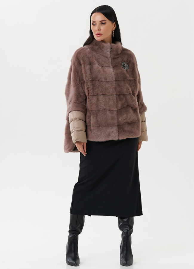 Норковая шуба-трансформер модель № 2175 универмаг малина