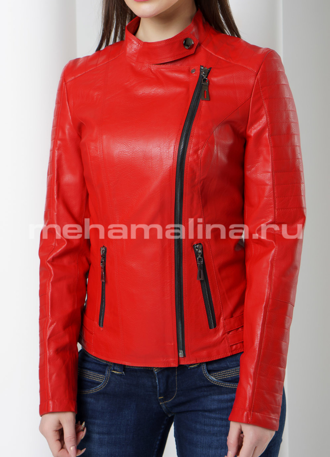 Кожаная куртка модель № 7979 универмаг малина