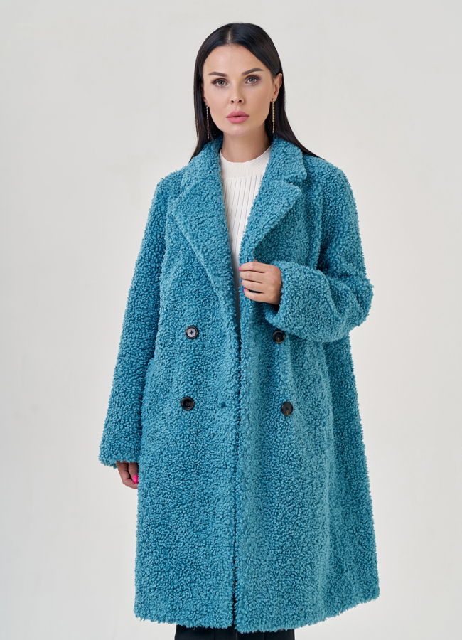 Женское пальто из искусственного меха  модель № 23238 универмаг малина