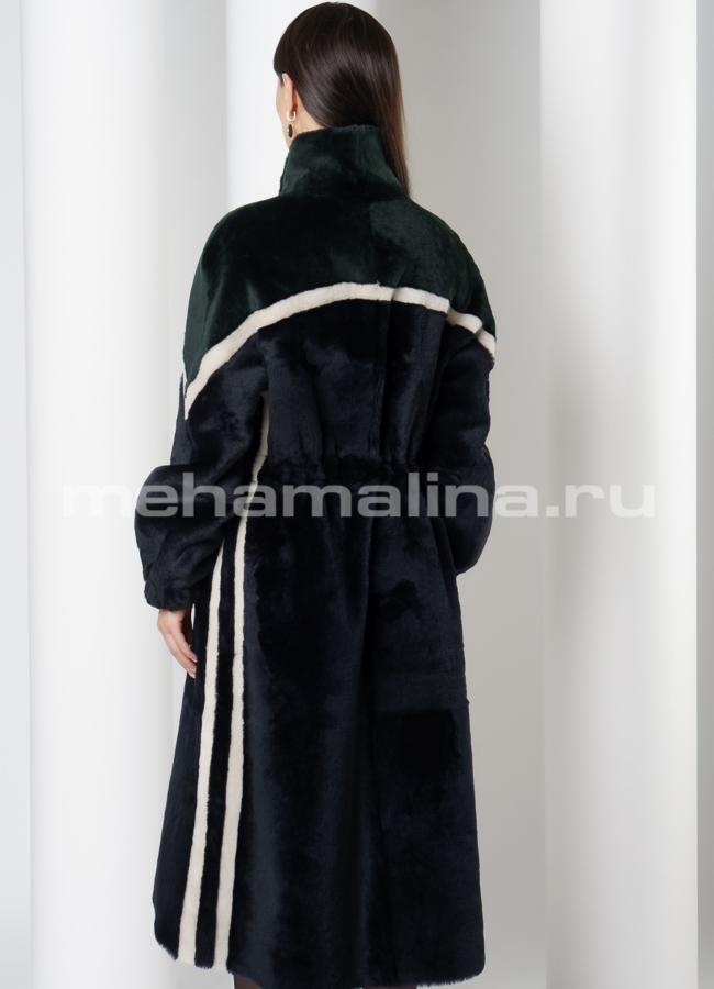 фото Дубленка на молнии с воротником стойка  модель № 7892