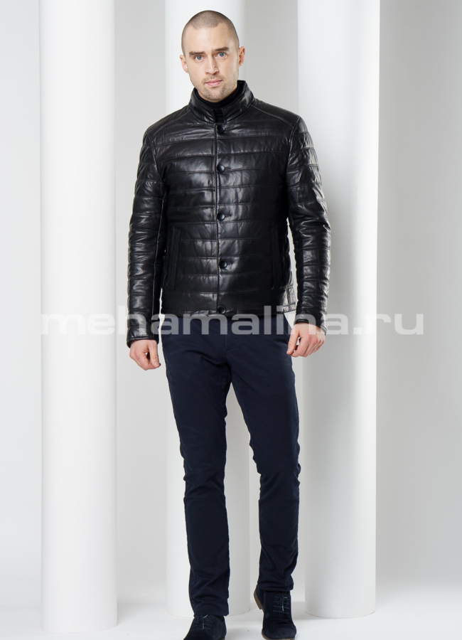 Кожаная куртка модель № KP-216 в рассрочку