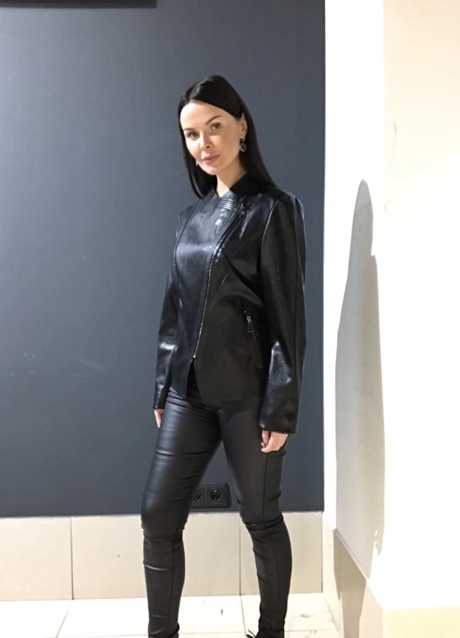 Куртка из эко кожи  модель № 9707 в кредит