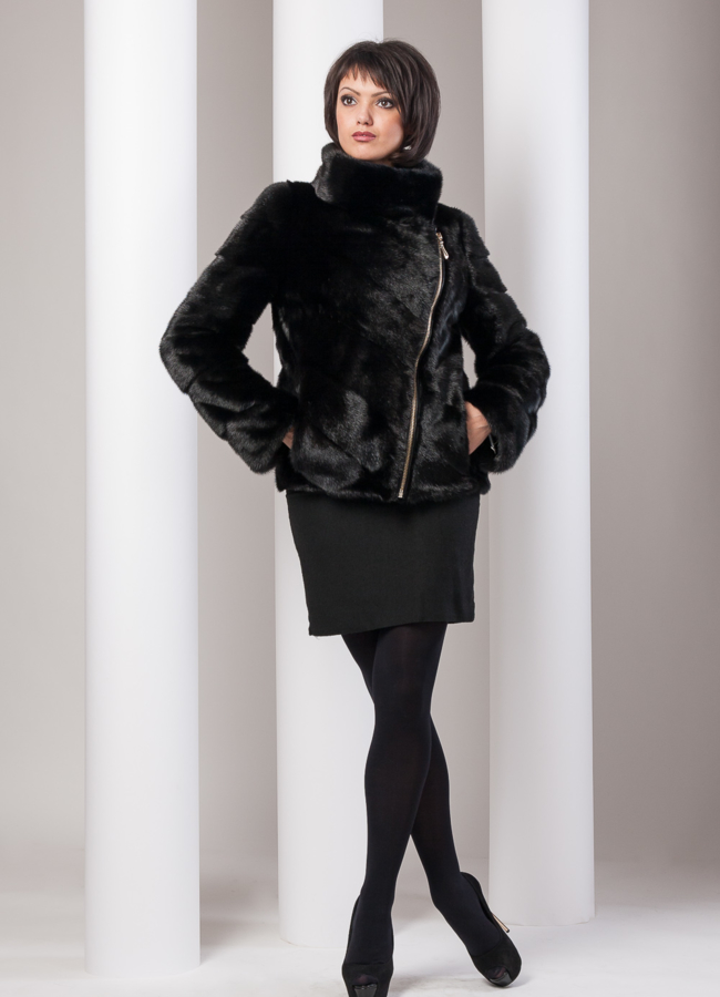 фото Шуба норка на молнии  модель № S-50