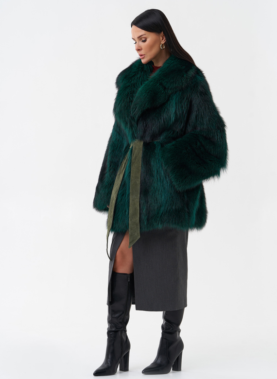 Шуба из енота летучая мышь