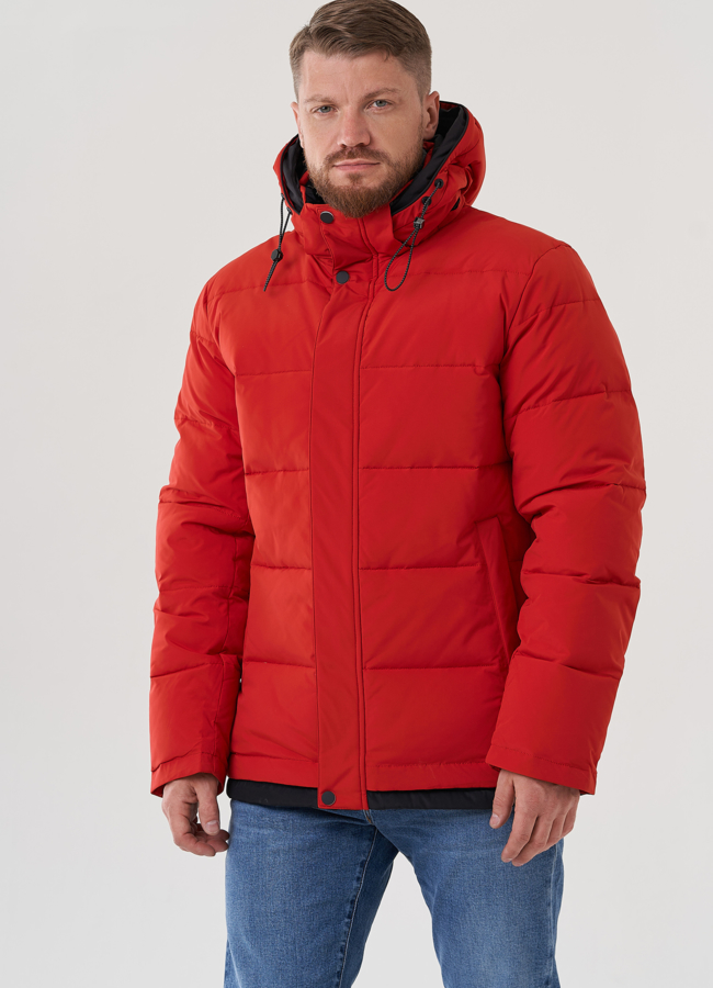 Мужской пуховик с капюшоном  модель № 81489 в кредит