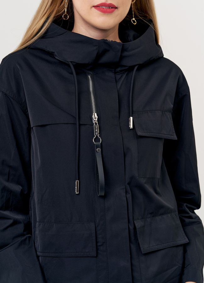 Демисезонная куртка в черном цвете модель № 21232 универмаг малина