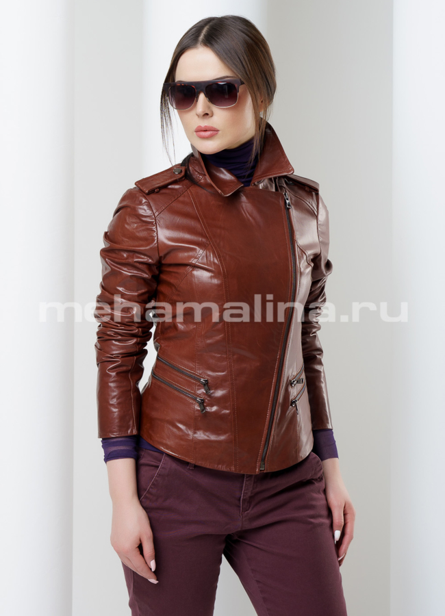 Куртка модель № K-358 меха малина