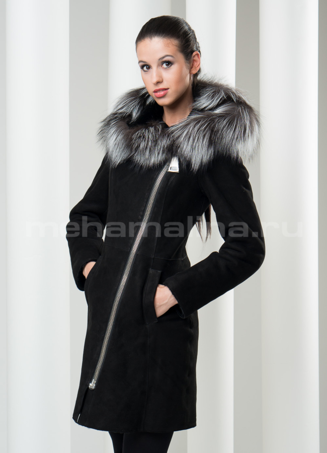 Дубленка с чернобуркой модель № D-85 в кредит