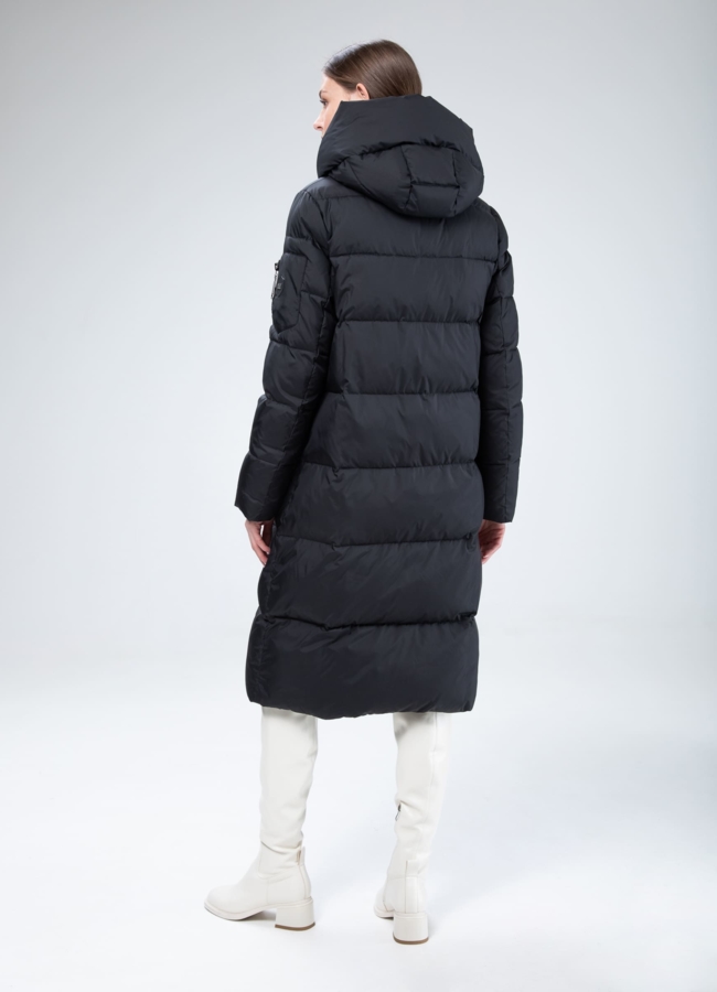 Женский пуховик с капюшоном  модель № 25796 в рассрочку