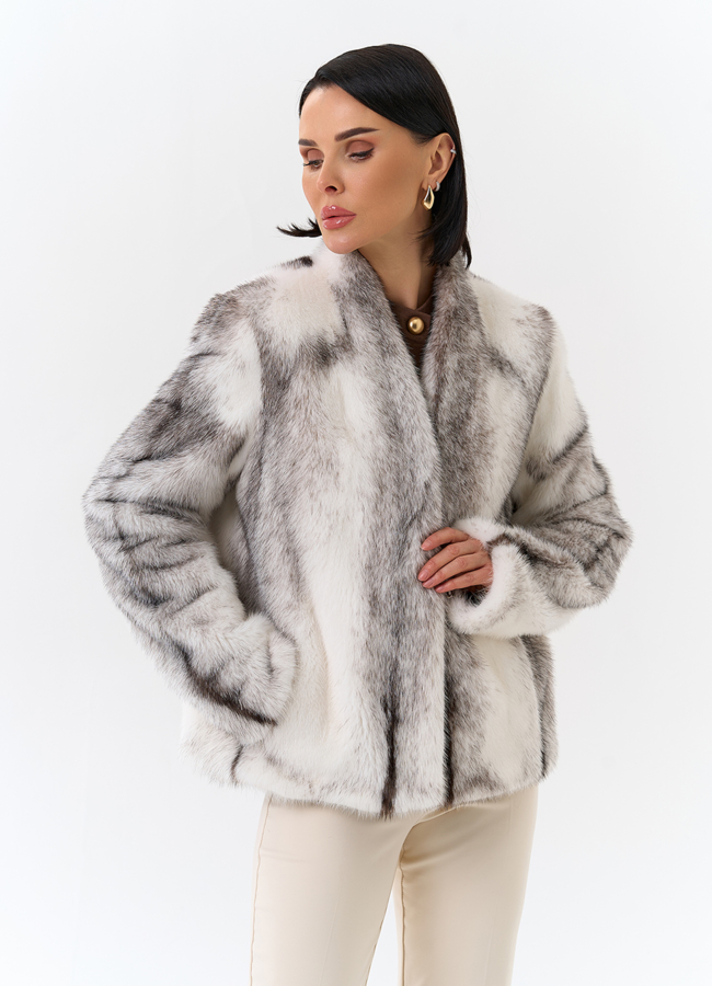 Жакет из меха норки крестовки Cross модель № 32136 универмаг малина