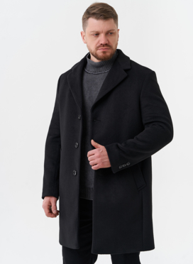Мужское пальто черного цвета Мужское пальто черного цвета