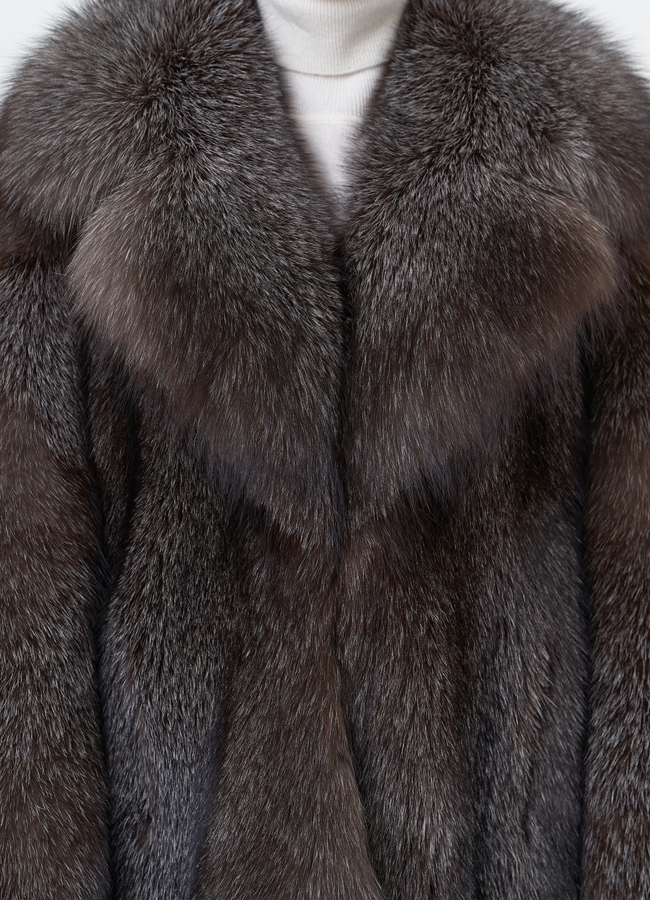 Шуба из финской лисы модель № 29479 универмаг малина