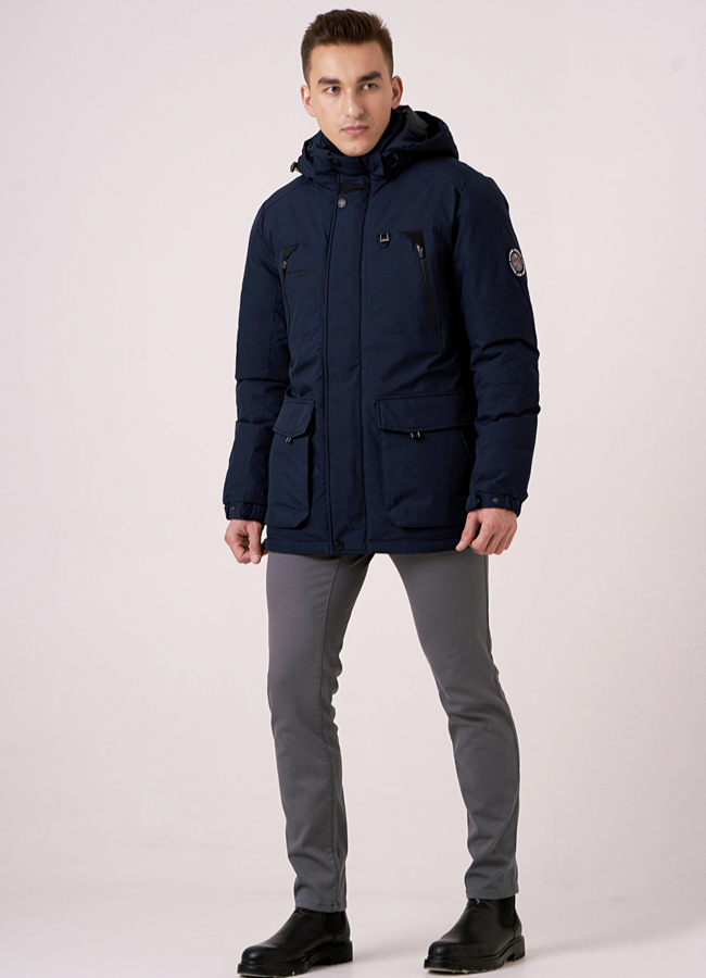 Мужская куртка со съемным капюшоном  модель № 538 универмаг малина