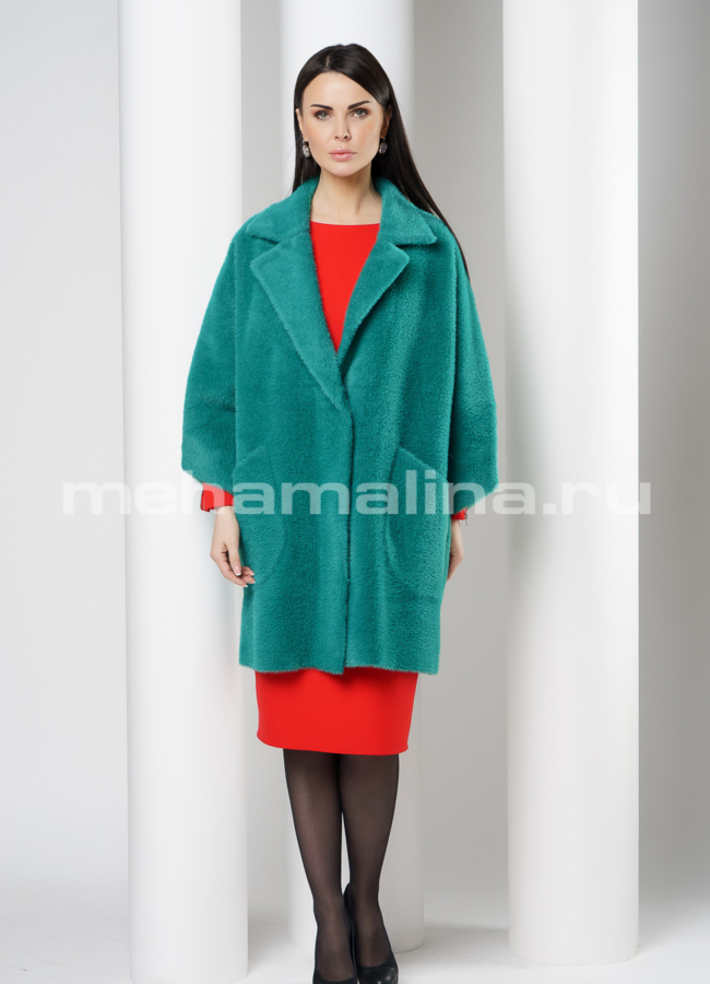 фото Женское пальто из микроворса модель № 10970