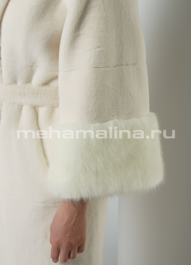 Пальто из эко меха с рукавом 3/4 модель № 904 в рассрочку