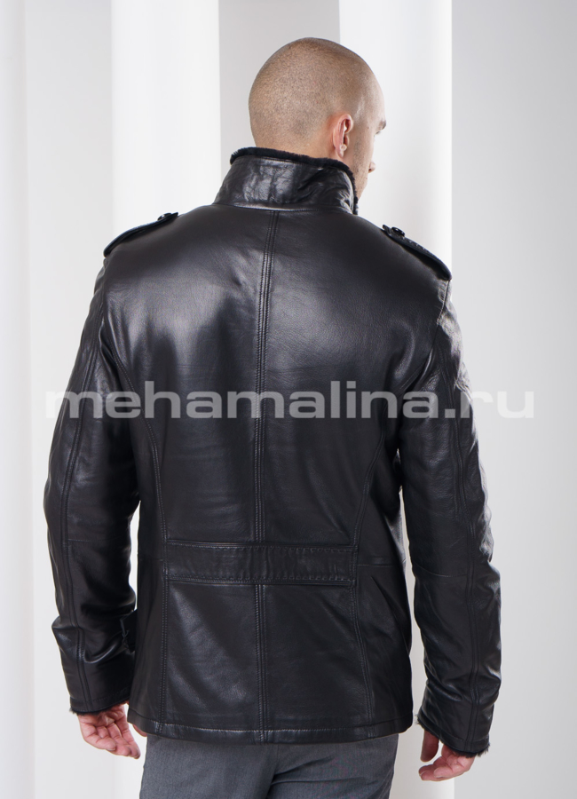 фото Кожаная дубленка, двубортная модель № DM-70