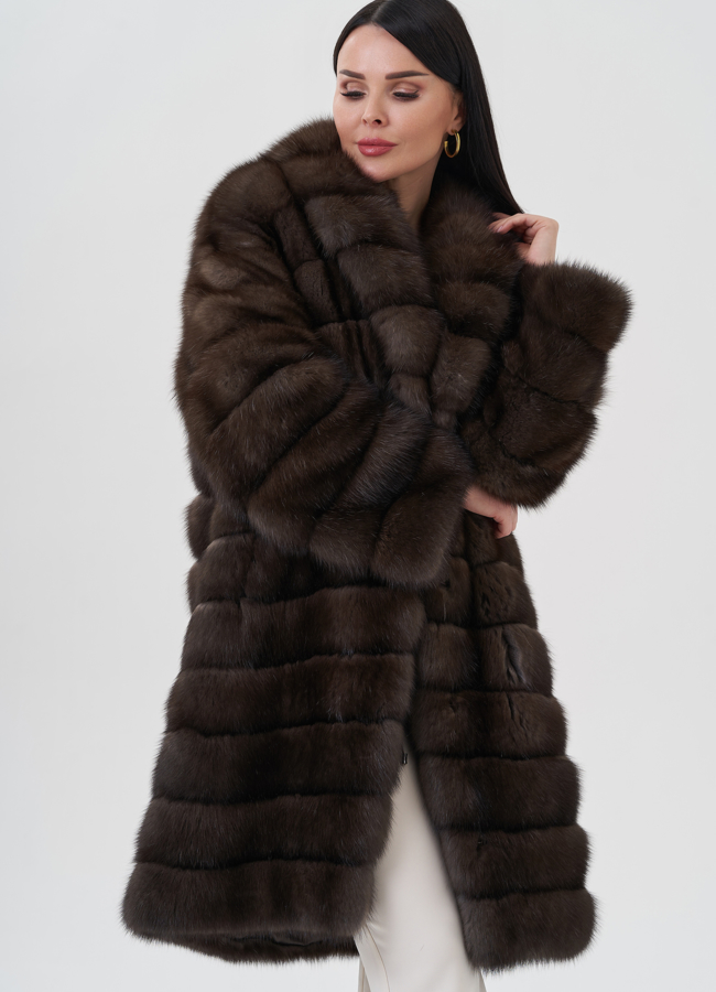 Шуба из соболя  модель № 24591 универмаг малина
