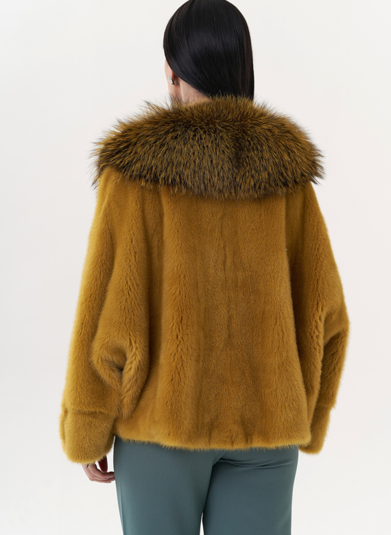 Норковая шуба укороченная