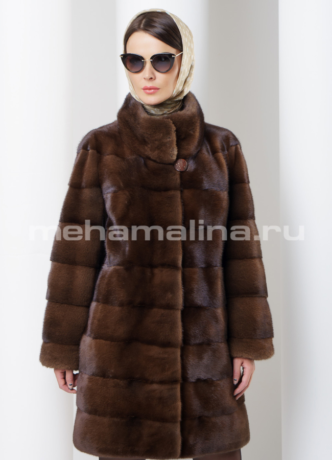 Шуба из скандинавской норки модель № S-457 универмаг малина