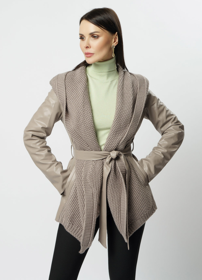 Женская куртка модель № 10807 меха малина