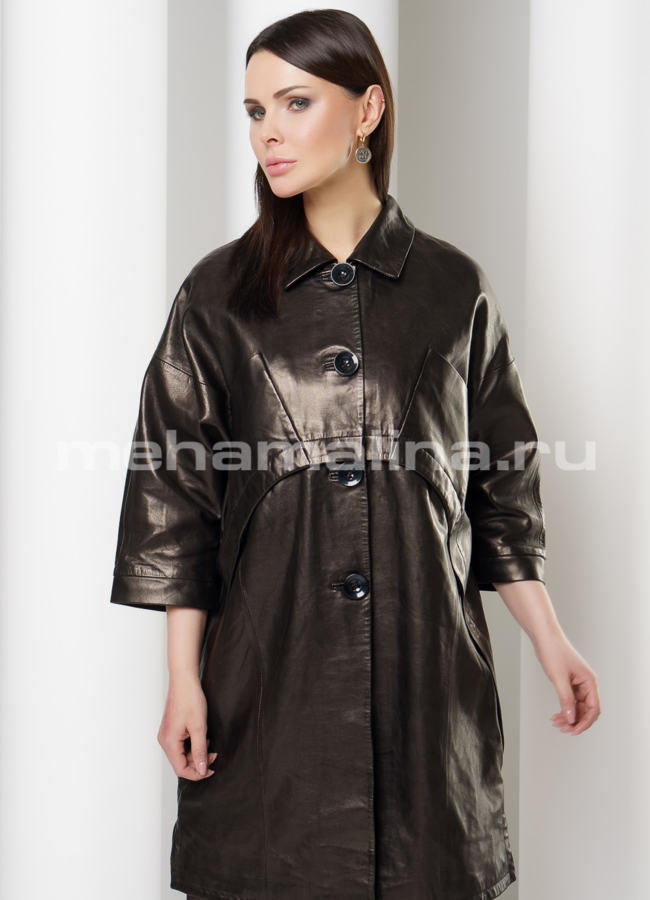 Кожаный френч модель № 8616 универмаг малина