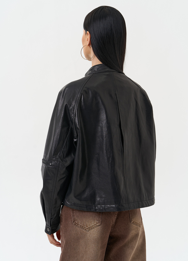 Кожаная куртка женская модель № 29910 в кредит