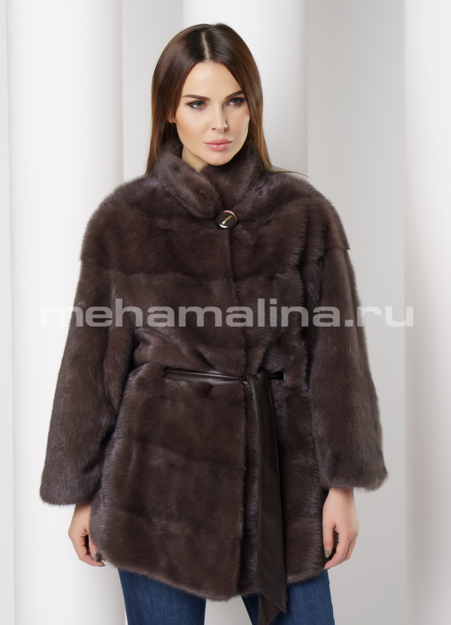 Укороченная шуба модель № S-658 универмаг малина