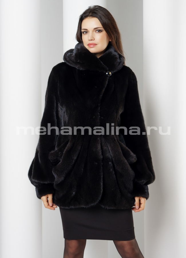 Норковая шуба модель № S-656 универмаг малина