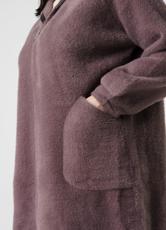 Женское пальто с капюшоном модель № 6601 универмаг малина