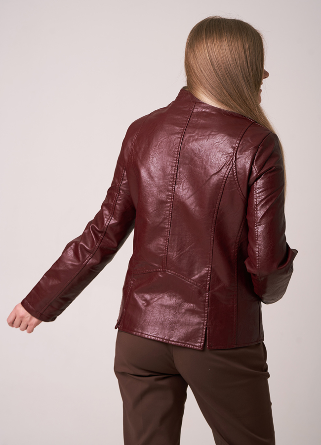 фото Женская куртка в бордовом цвете модель № 212-1