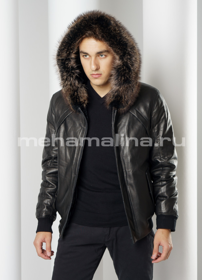 Пуховик зимний c капюшоном модель № ПМ-102 в кредит