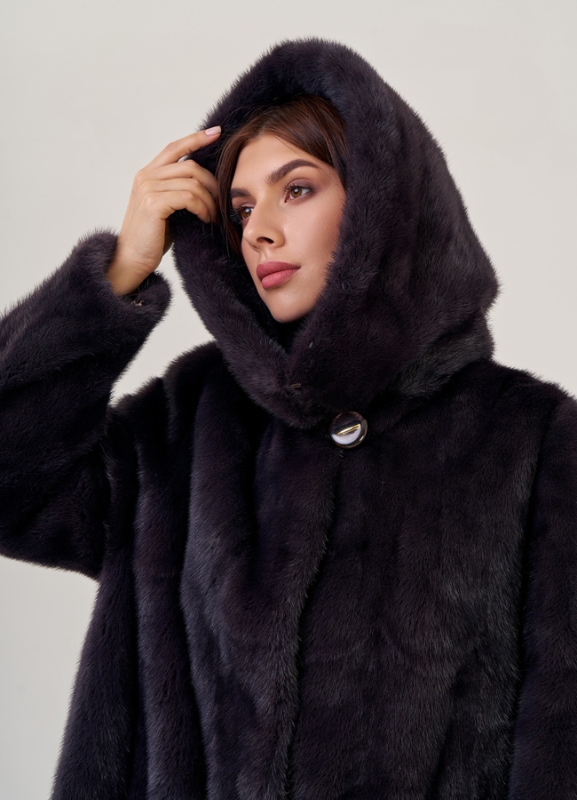 Длинная классическая шуба модель № 78849 универмаг малина