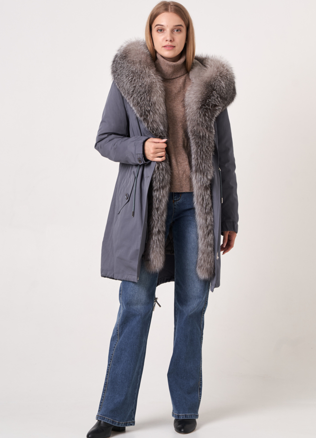 фото Женская меховая парка модель № 3909