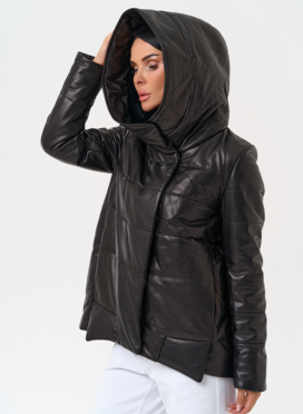 Теплая куртка из натуральной кожи