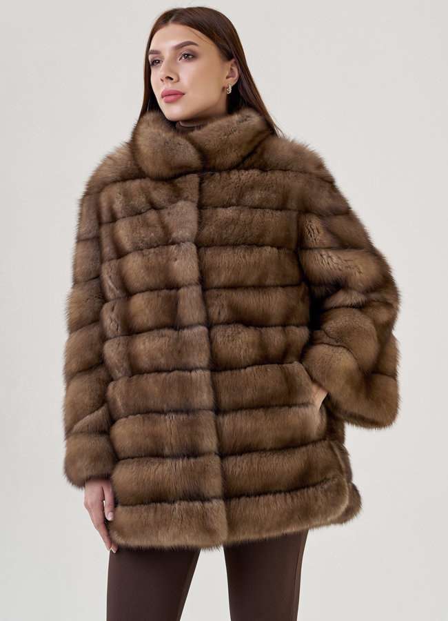 Куртка из куницы модель № 78899 универмаг малина