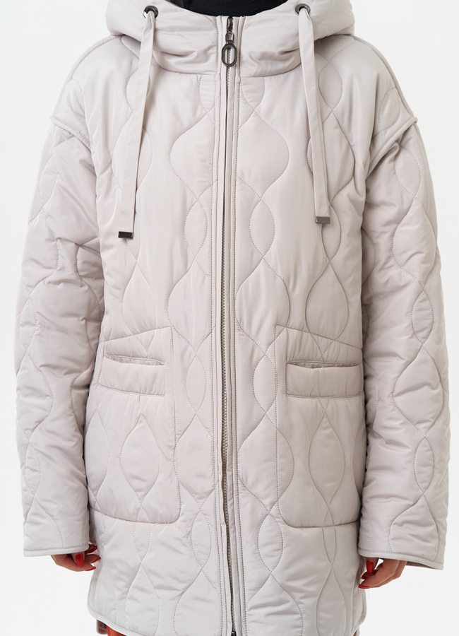 Женская утепленная куртка с капюшоном модель № 29935 универмаг малина