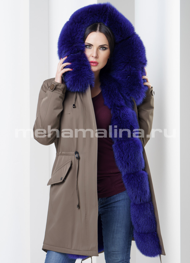 Парка женская Malina siberian wear модель № 12011 меха малина