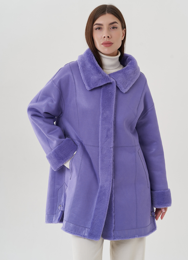 Двухстороннее пальто из натуральной шерсти модель № 25683 универмаг малина